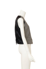 Vintage Yves Saint Laurent Rive Gauche Houndstooth Wool Blazer and Vest Set vest side @ Recess LA 