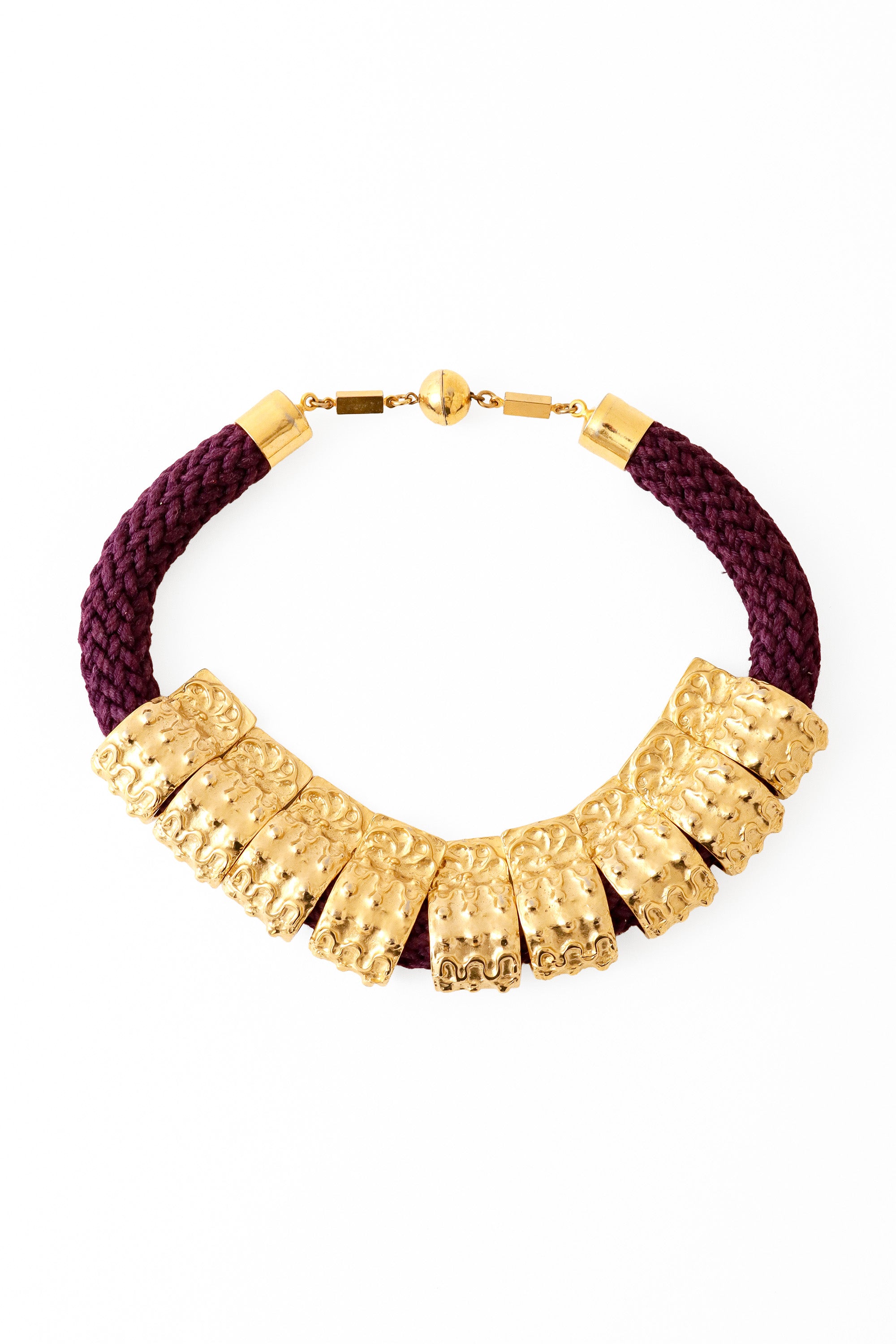 Egyptian revival knit chord necklace @ Recess LA