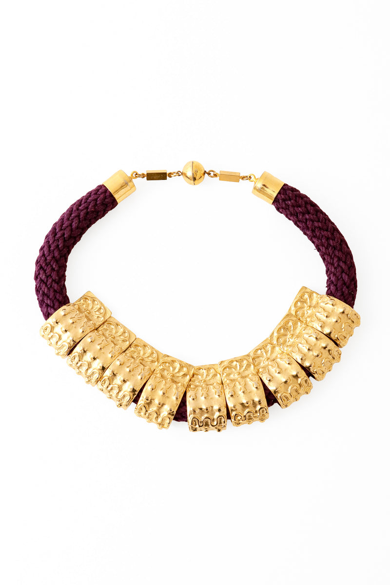 Egyptian revival knit chord necklace @ Recess LA