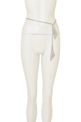 Vintage Rhinestone Lariat Scarf Necklace on mannequin as belt @ Recess LA