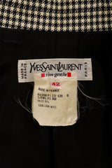 Vintage Yves Saint Laurent Rive Gauche Houndstooth Wool Blazer and Vest Set tag 2 @ Recess LA 