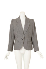 Vintage Yves Saint Laurent Rive Gauche Houndstooth Wool Blazer and Vest Set blazer front @ Recess LA 