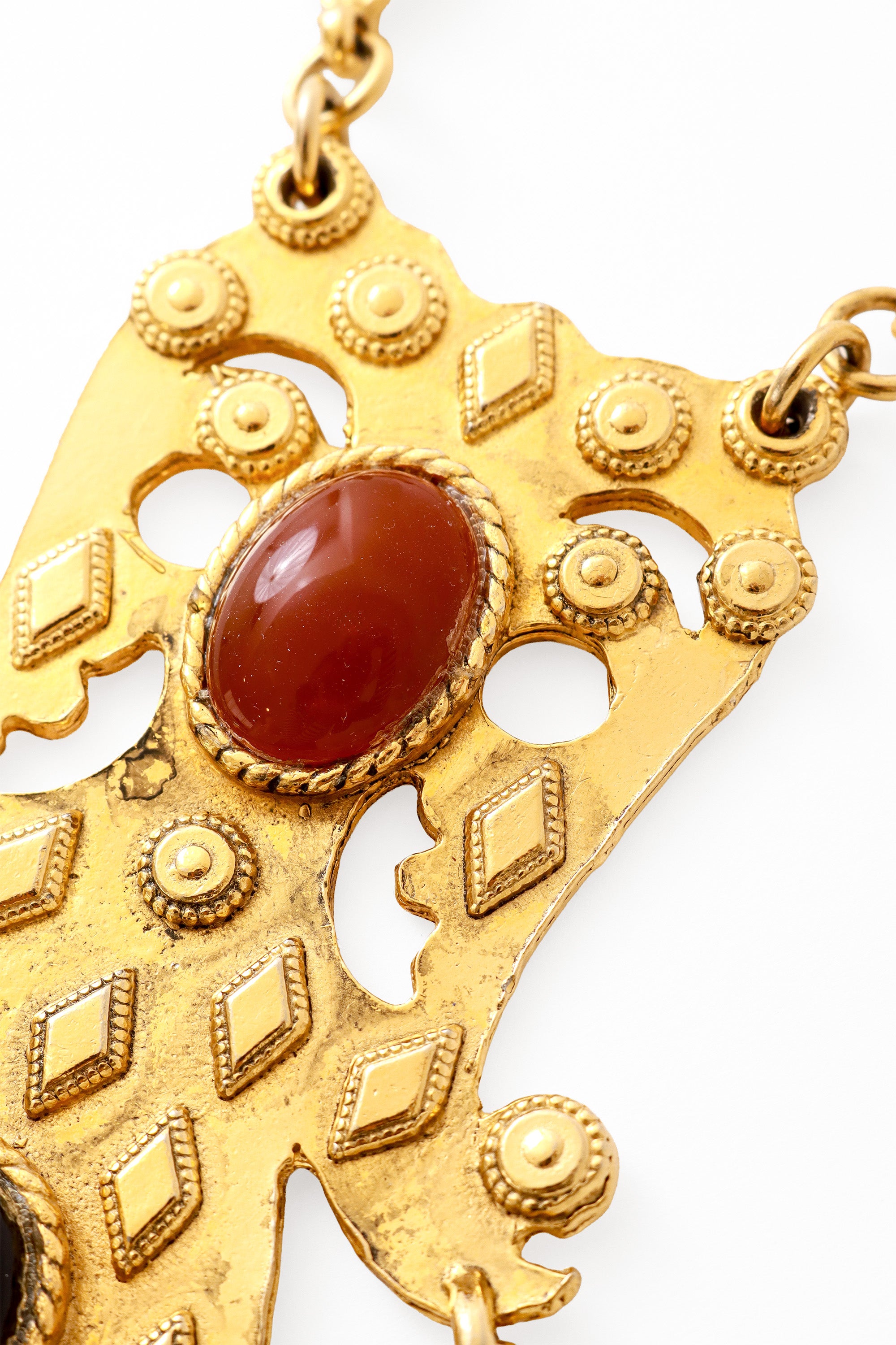 pendant necklace by Accessocraft tarnishing close @ Recess LA