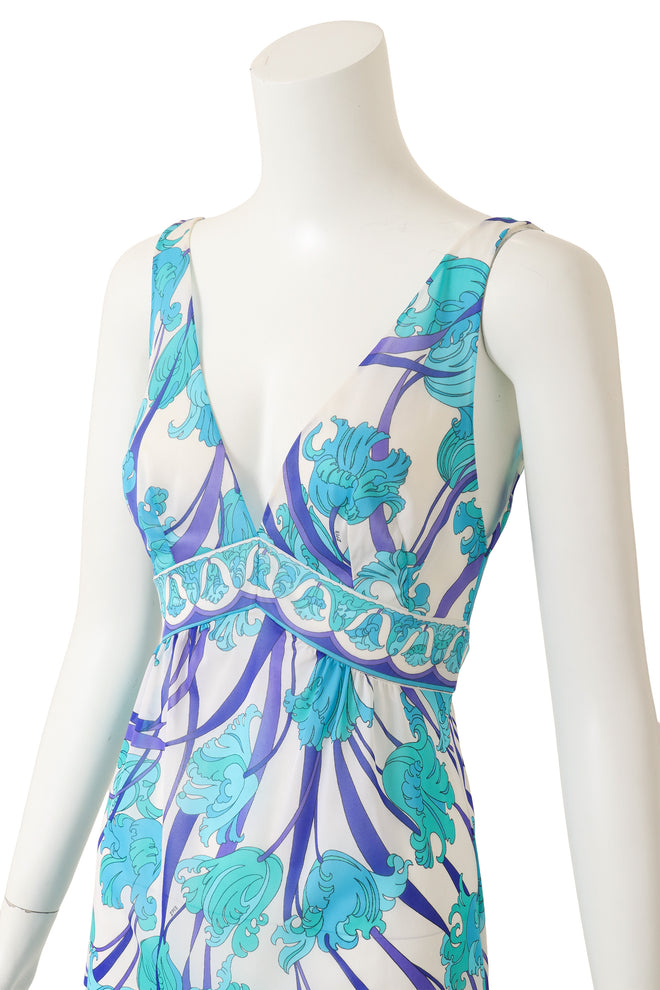 1960's Emilio Pucci for Formfit Rodgers Abstract Floral Sheer Mini Dress close up @ Recess LA 