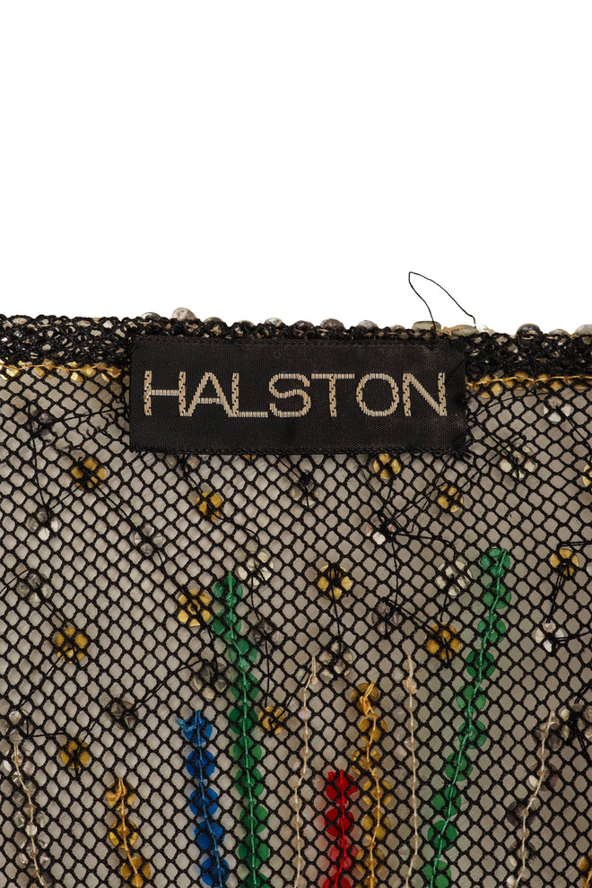 Halston 1980 F/W Fireworks Sequin Evening Jacket label @ Recess LA 
