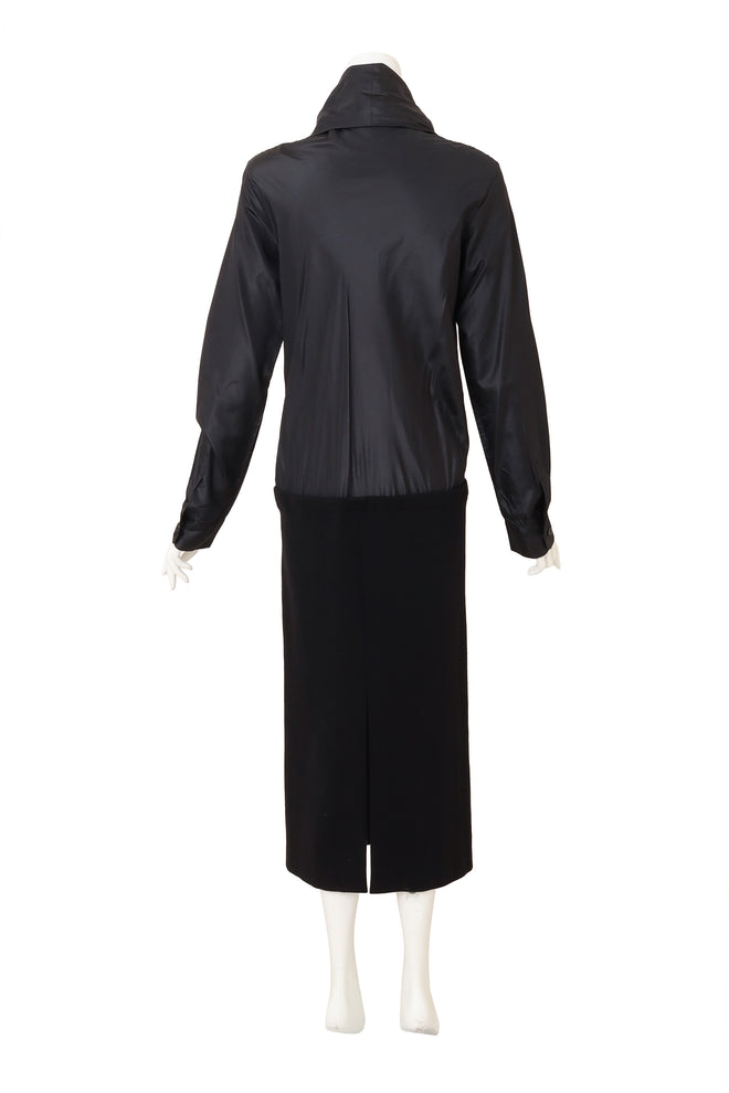 Vintage Romeo Gigli Wool Cowl Neck Funnel Dress back @ Recess LA 