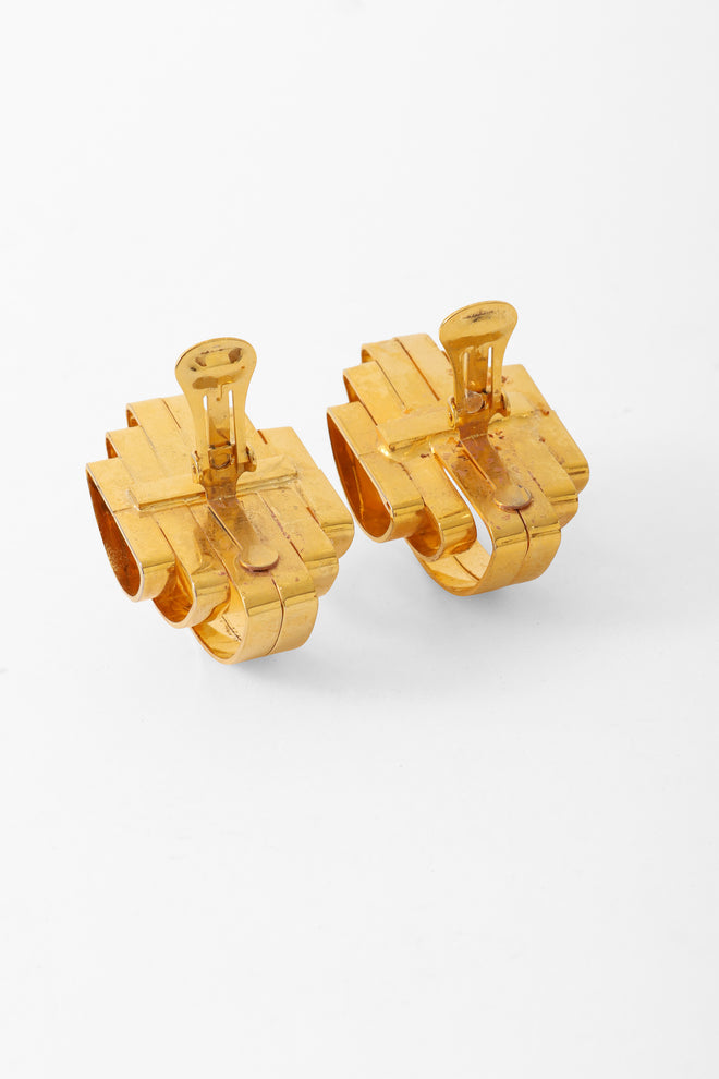 Convex Sculptural Earrings back @ Recess LA