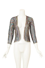Halston 1980 F/W Fireworks Sequin Evening Jacket  open @ Recess LA 