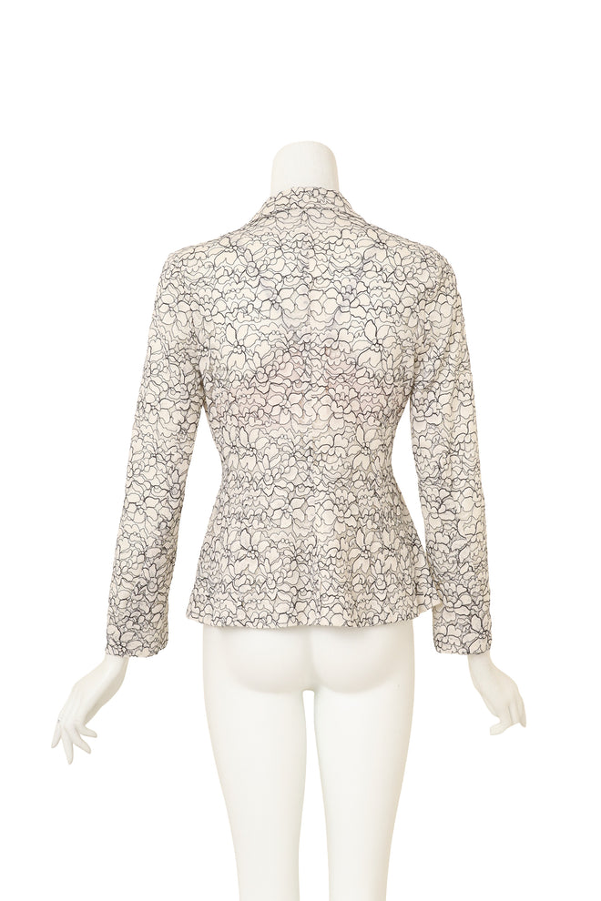 Lace Jacket & Bra Top Set by Christian Dior on mannequin jacket back @ Recess LA