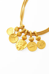 Greek Coin Charm Necklace coins close @ Recess LA