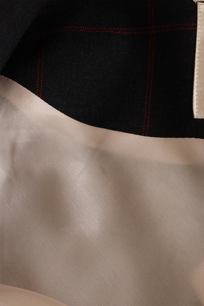 Vintage Windowpane Plaid Skirt Suit by Vivienne Westwood lining stain 1 @ Recess LA
