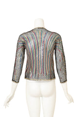 Halston 1980 F/W Fireworks Sequin Evening Jacket back @ Recess LA 