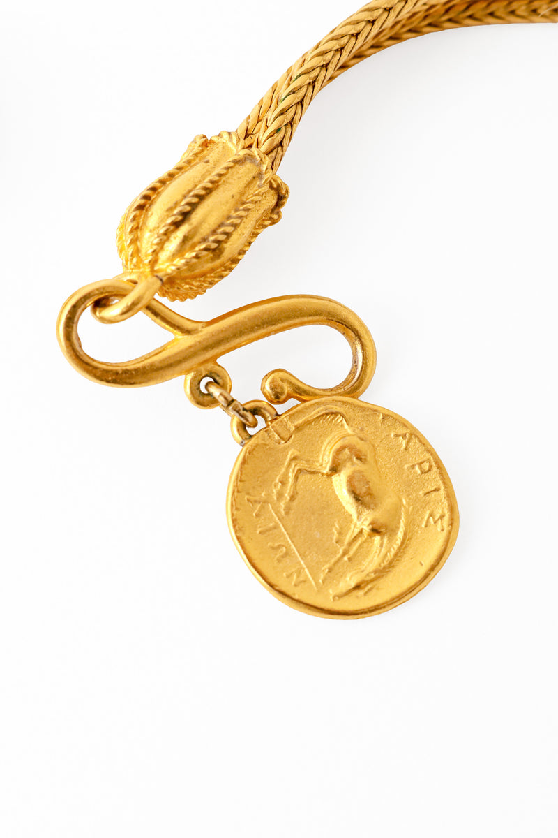 Greek Coin Charm Necklace horse charm close @ Recess LA