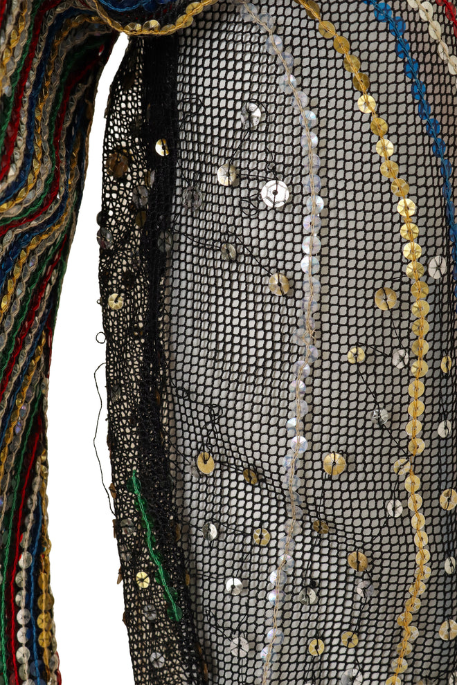 Halston 1980 F/W Fireworks Sequin Evening Jacket wear 2 @ Recess LA 