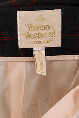 Vintage Windowpane Plaid Skirt Suit by Vivienne Westwood jacket label @ Recess LA
