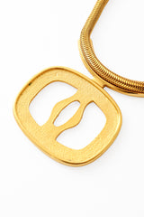 Modernist frame necklace by Lanvin pendant close @ Recess LA