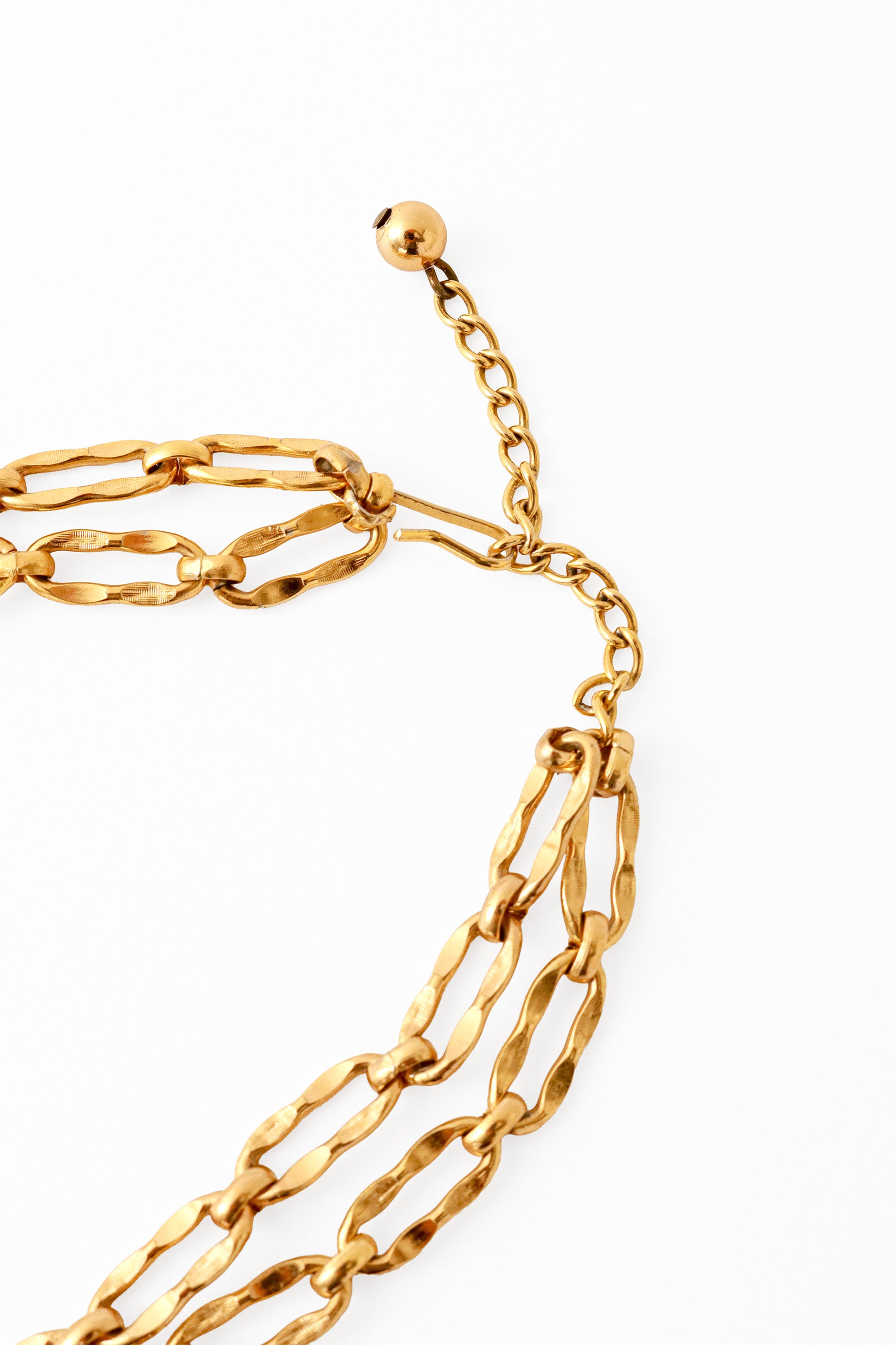 Hammered Plate Drop Necklace by Napier clasp @ Recess LA