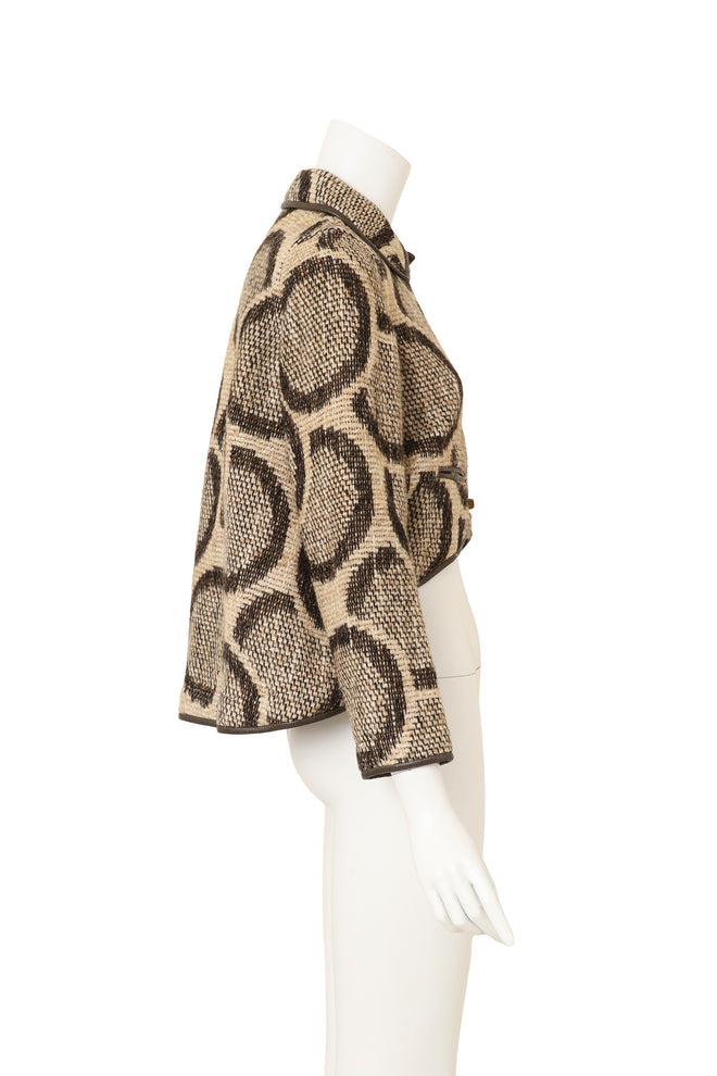 Bonnie Cashin for Sills 1960's Atomic Circle Wool Tweed Jacket side @ Recess LA