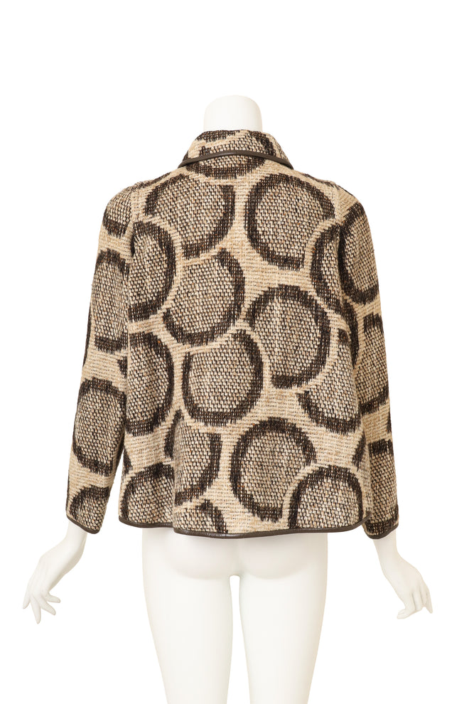 Bonnie Cashin for Sills 1960's Atomic Circle Wool Tweed Jacket back @ Recess LA