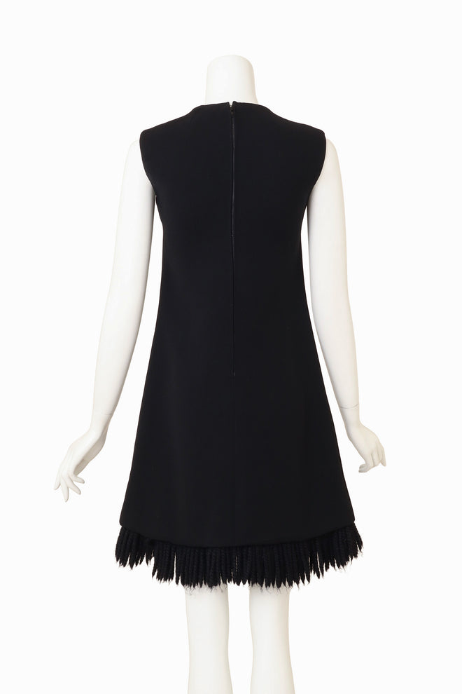 Vintage Guy Laroche Mod Fringe Sheath Dress back @ Recess LA