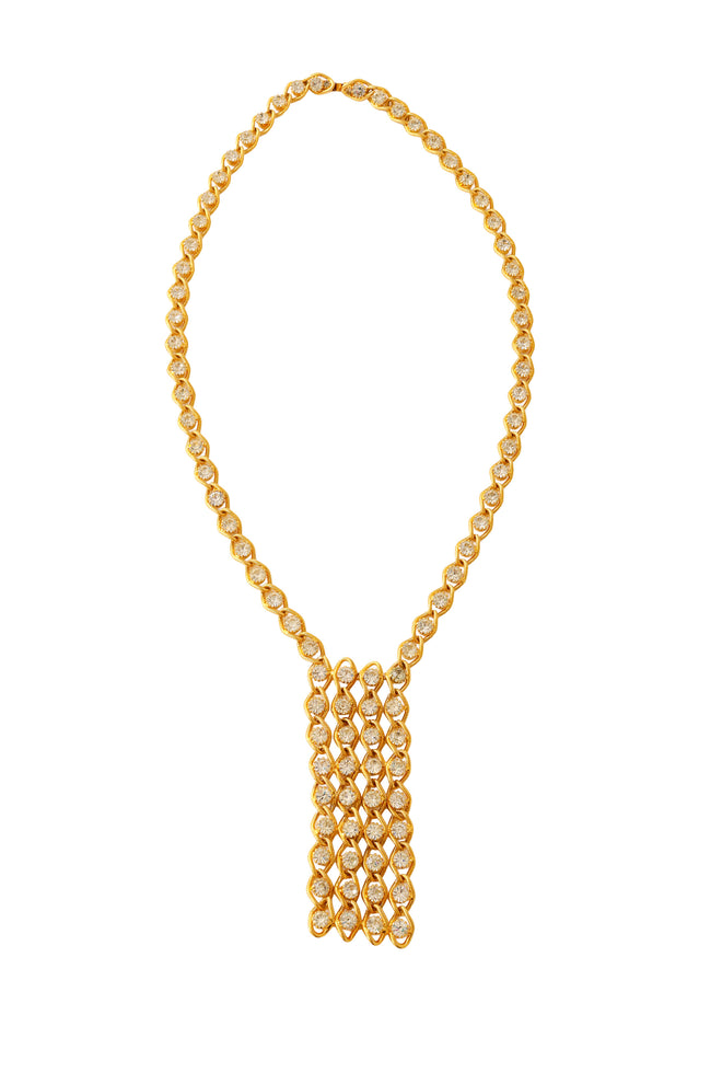 Vintage rhinestone chain necklace @ Recess LA