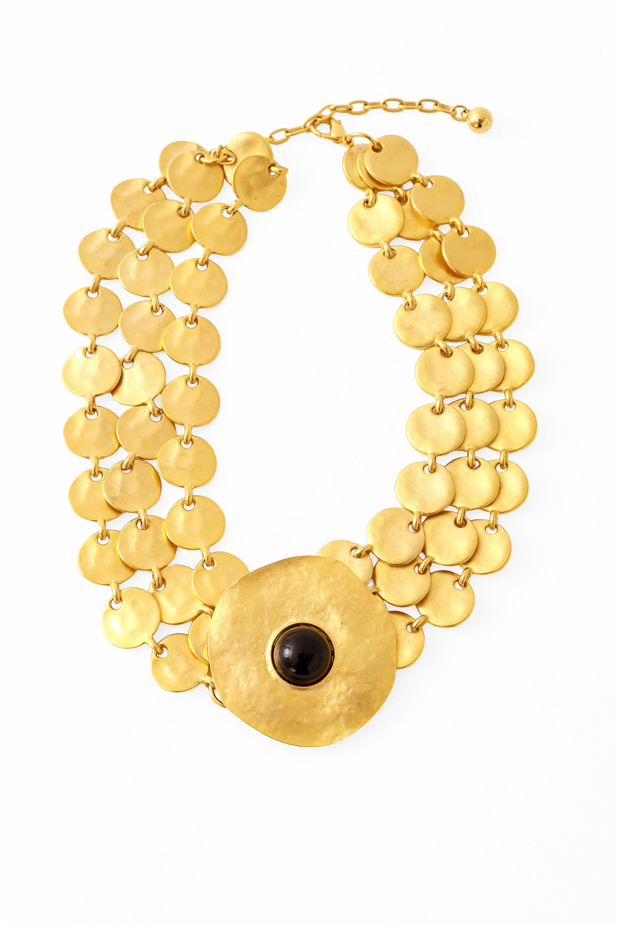 modernist hammered disc necklace @ Recess LA