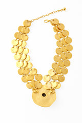 modernist hammered disc necklace back @ Recess LA