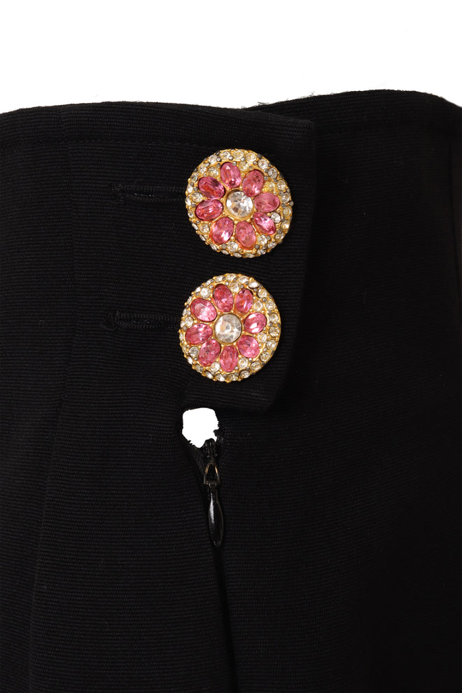Crystal Button Suit Set by Yves Saint Laurent buttons close  @ Recess LA