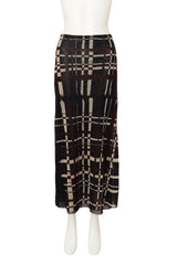 2001 F/W Graphic Plaid Mesh Skirt @ Recess LA
