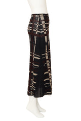 2001 F/W Graphic Plaid Mesh Skirt side profile @ Recess LA 