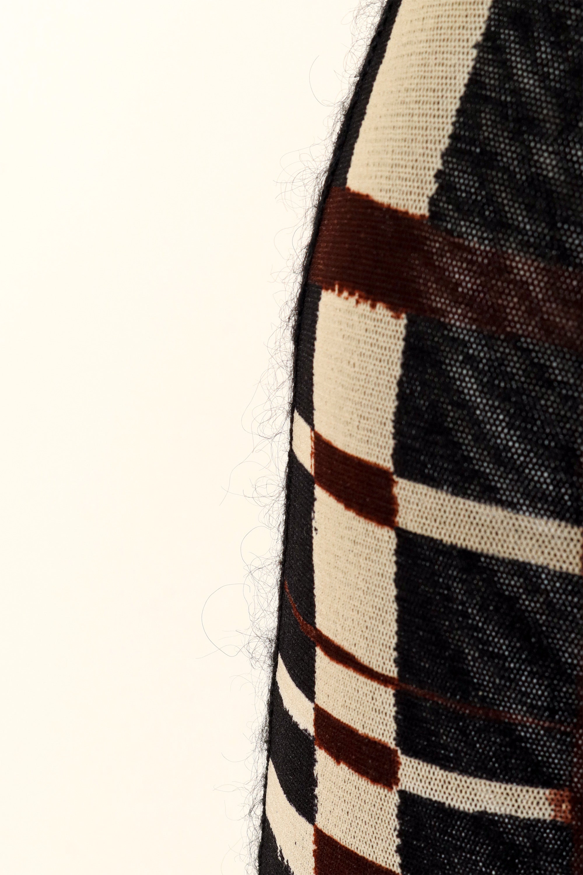 2001 F/W Graphic Plaid Mesh Skirt up close @ Recess LA 