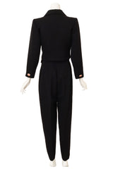 Crystal Button Suit Set by Yves Saint Laurent on mannequin back @ Recess LA