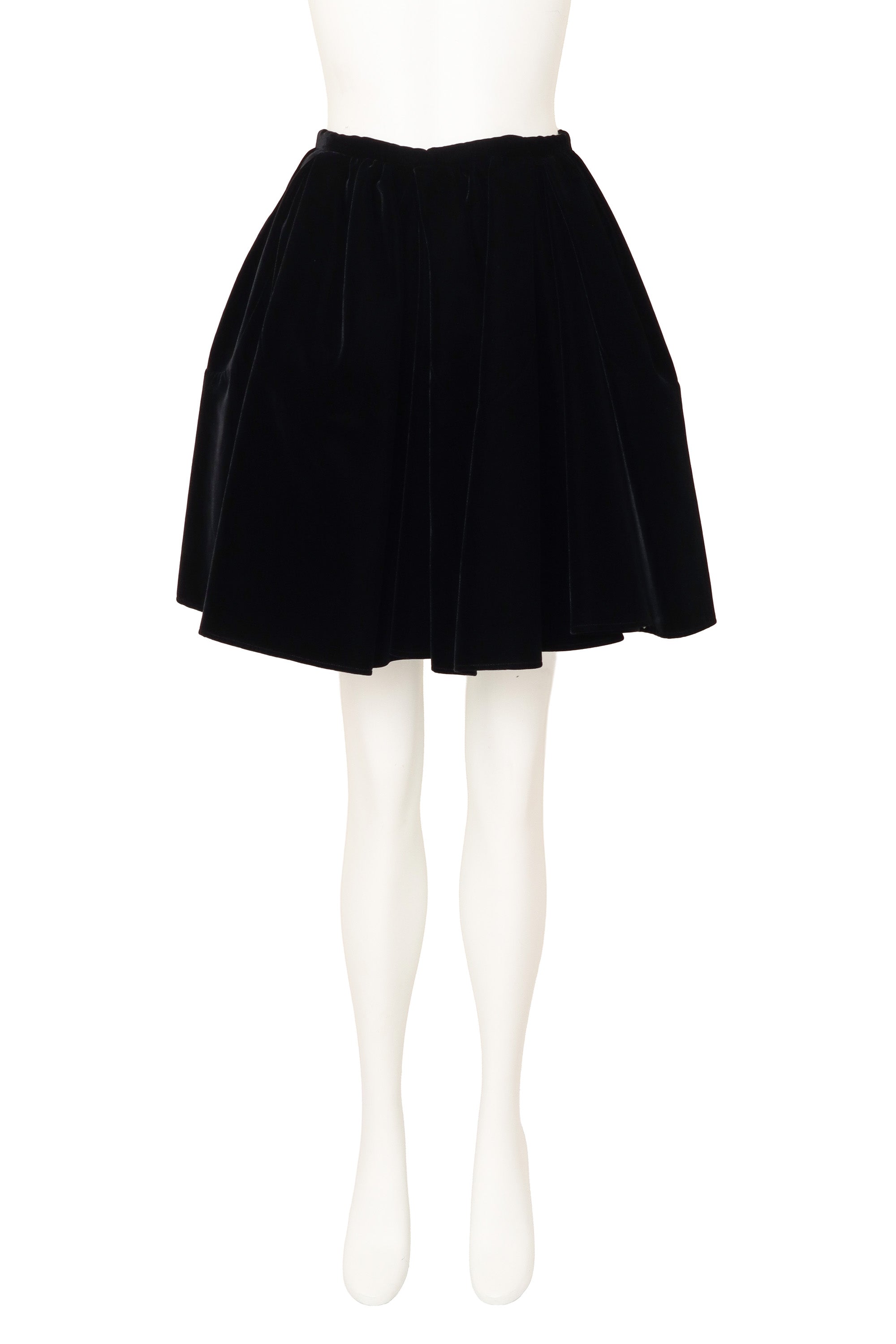 Flared Velvet Circle Skirt by Alaia on mannequin @ Recess LA 