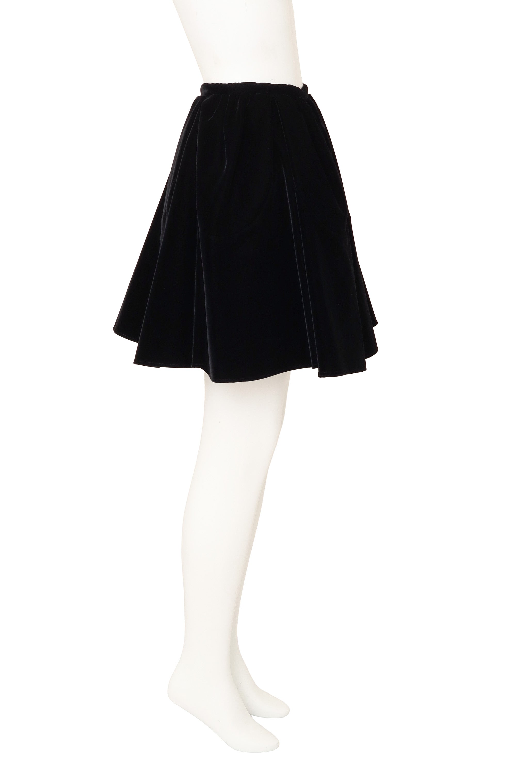 Flared Velvet Circle Skirt side profile @ Recess LA 