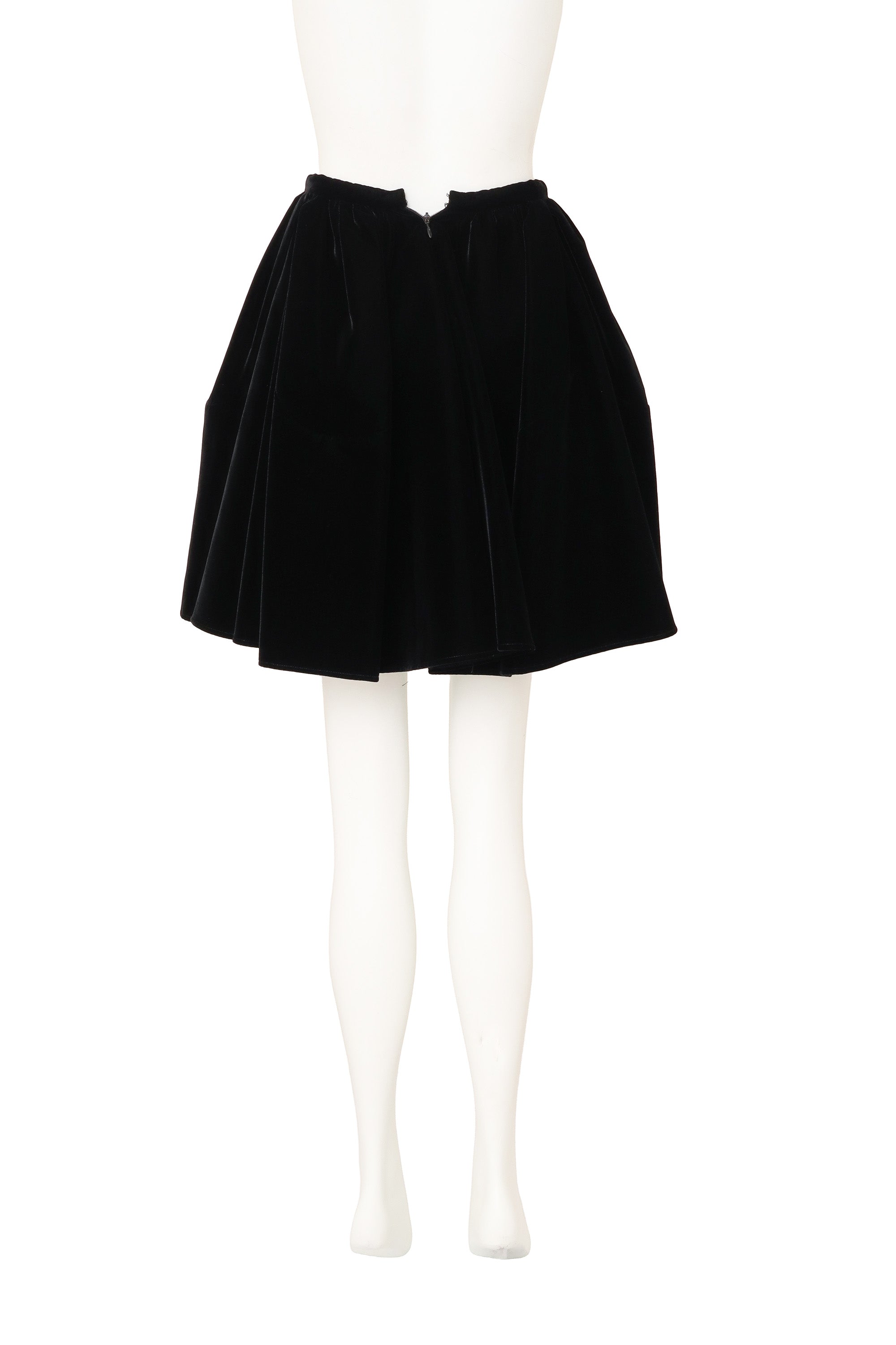 Flared Velvet Circle Skirt by Alaia on mannequin back @ Recess LA 