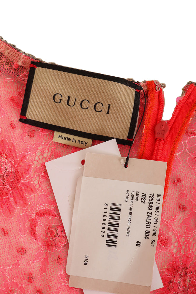 Colorblock Lace Juliette Dress by Gucci label @ Recess LA