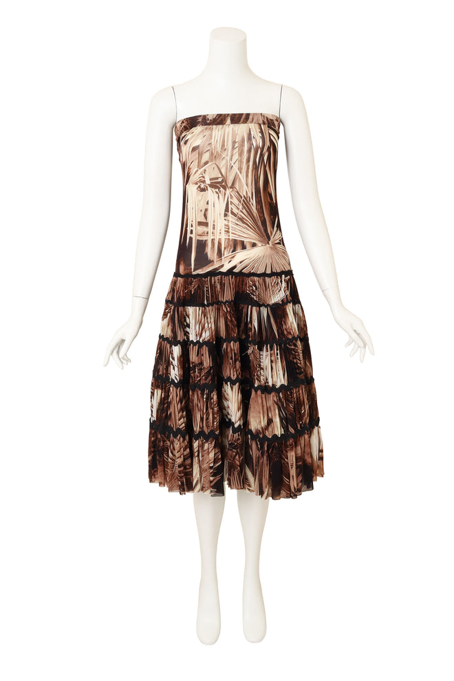 Vintage Jean Paul Gaultier Palm Mesh Tiered Midi Dress @ Recess LA 