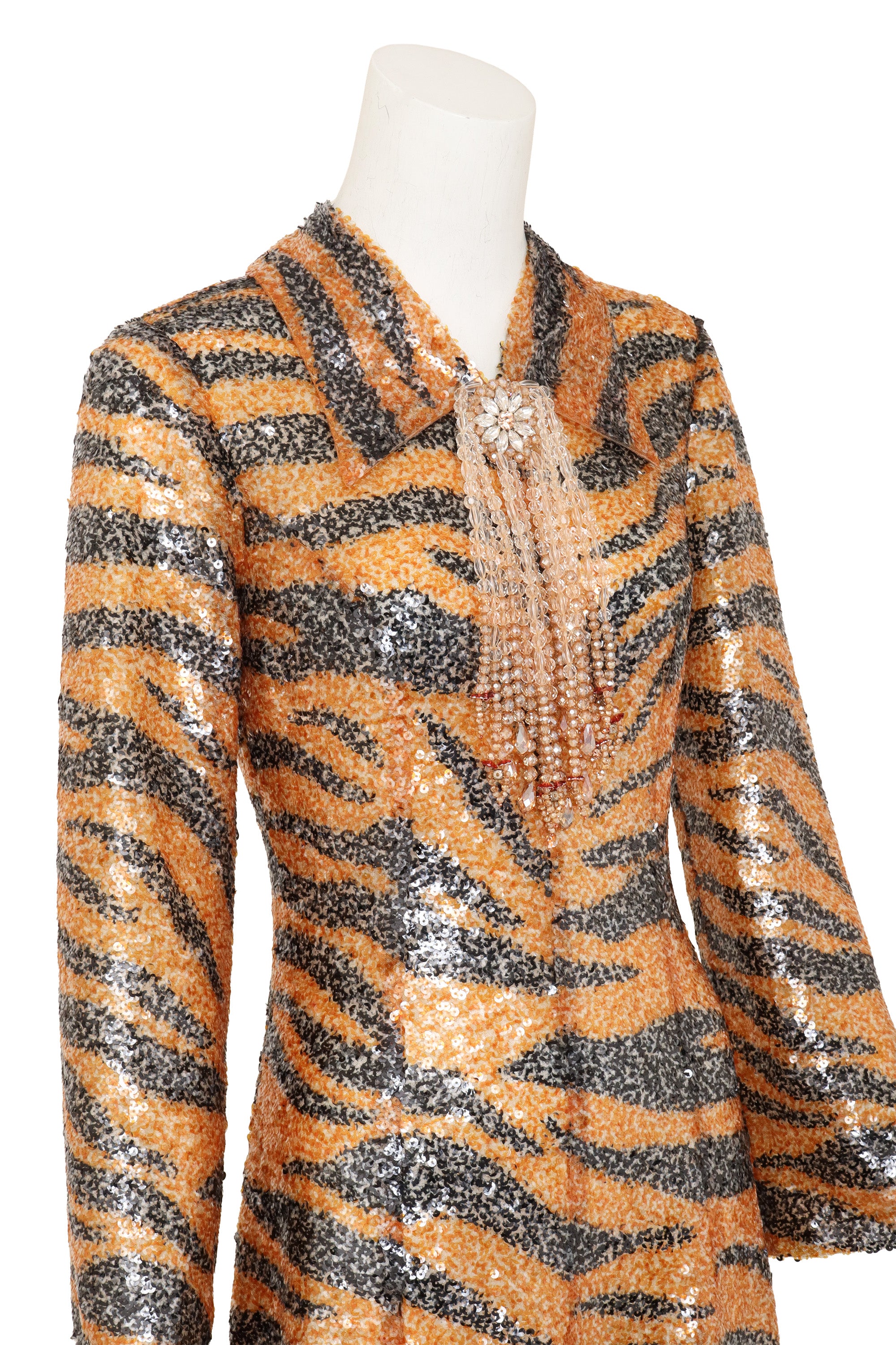Sequin Tiger Gown bu Gucci on mannequin close @ Recess LA