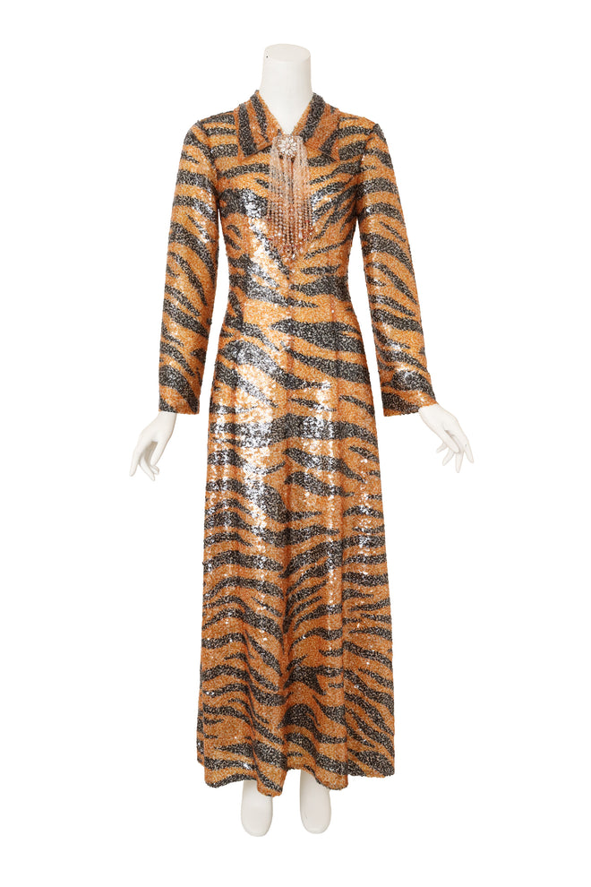 Sequin Tiger Gown bu Gucci on mannequin @ Recess LA
