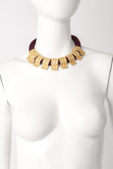 Egyptian revival knit chord necklace on mannequin @ Recess LA