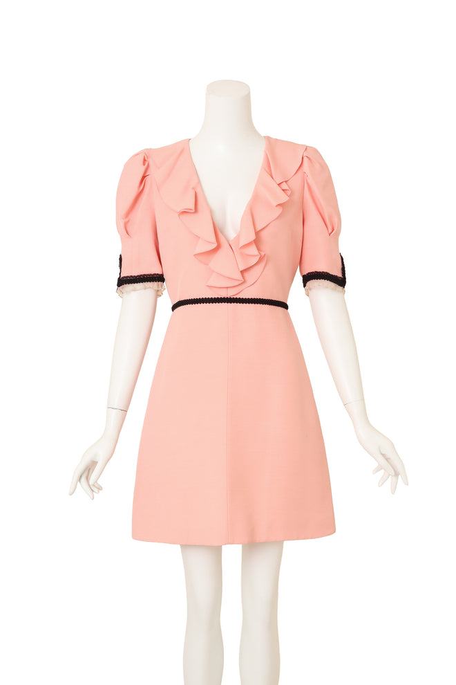 Gucci 2017 F/W Ruffle Trim Mini Dress @ Recess LA 