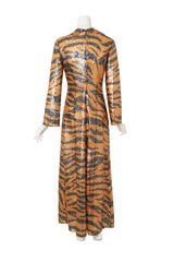 Sequin Tiger Gown bu Gucci on mannequin back @ Recess LA