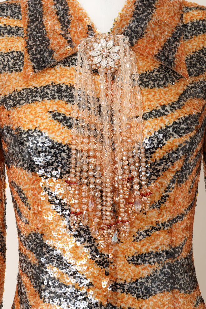 Sequin Tiger Gown by Gucci on mannequin very close @ Recess LA