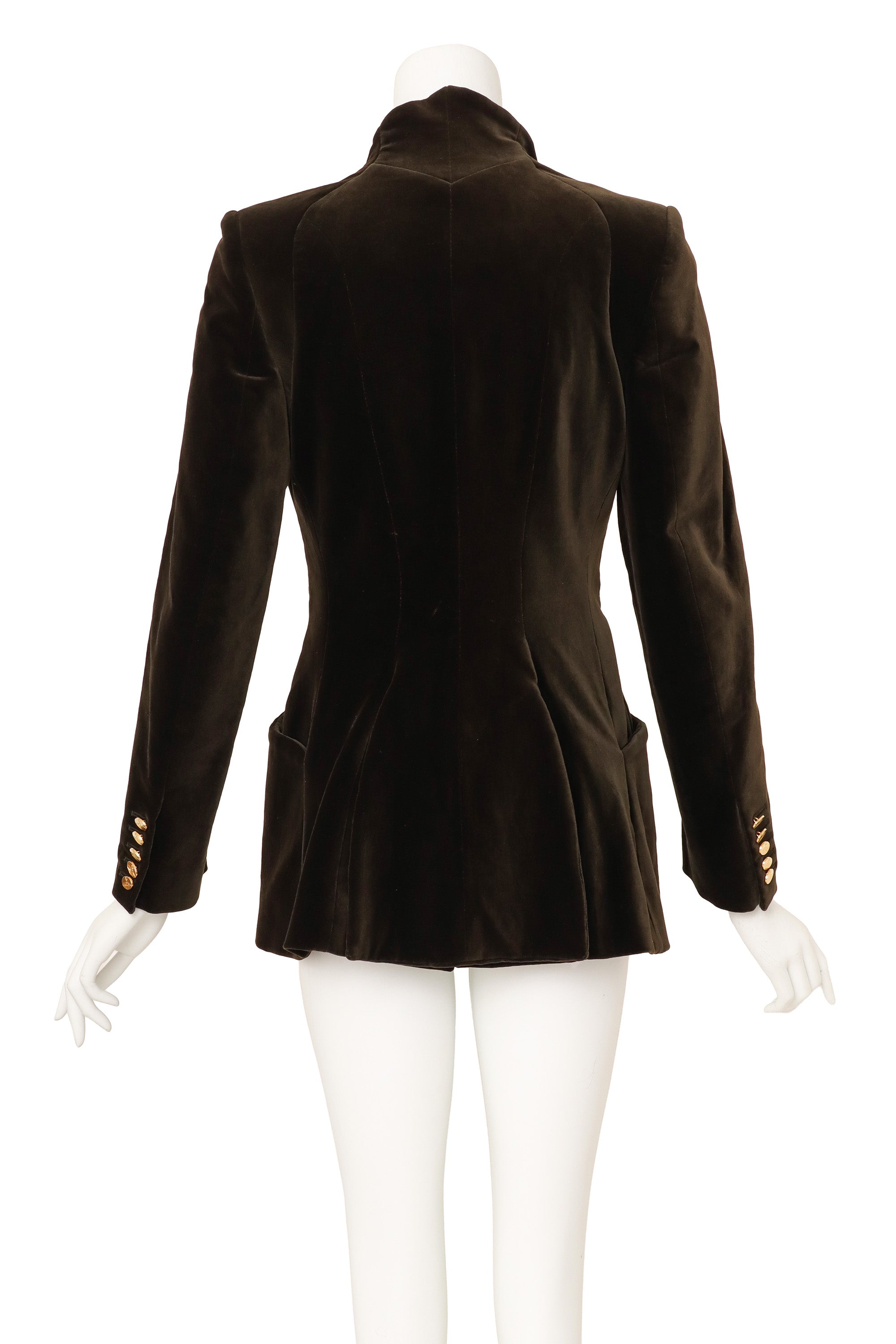 Structured dutch velvet blazer by Vivienne Westwood back @ Recess LA 