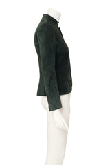 Quilted suede jacket by Gucci on mannequin side @ Recess LA