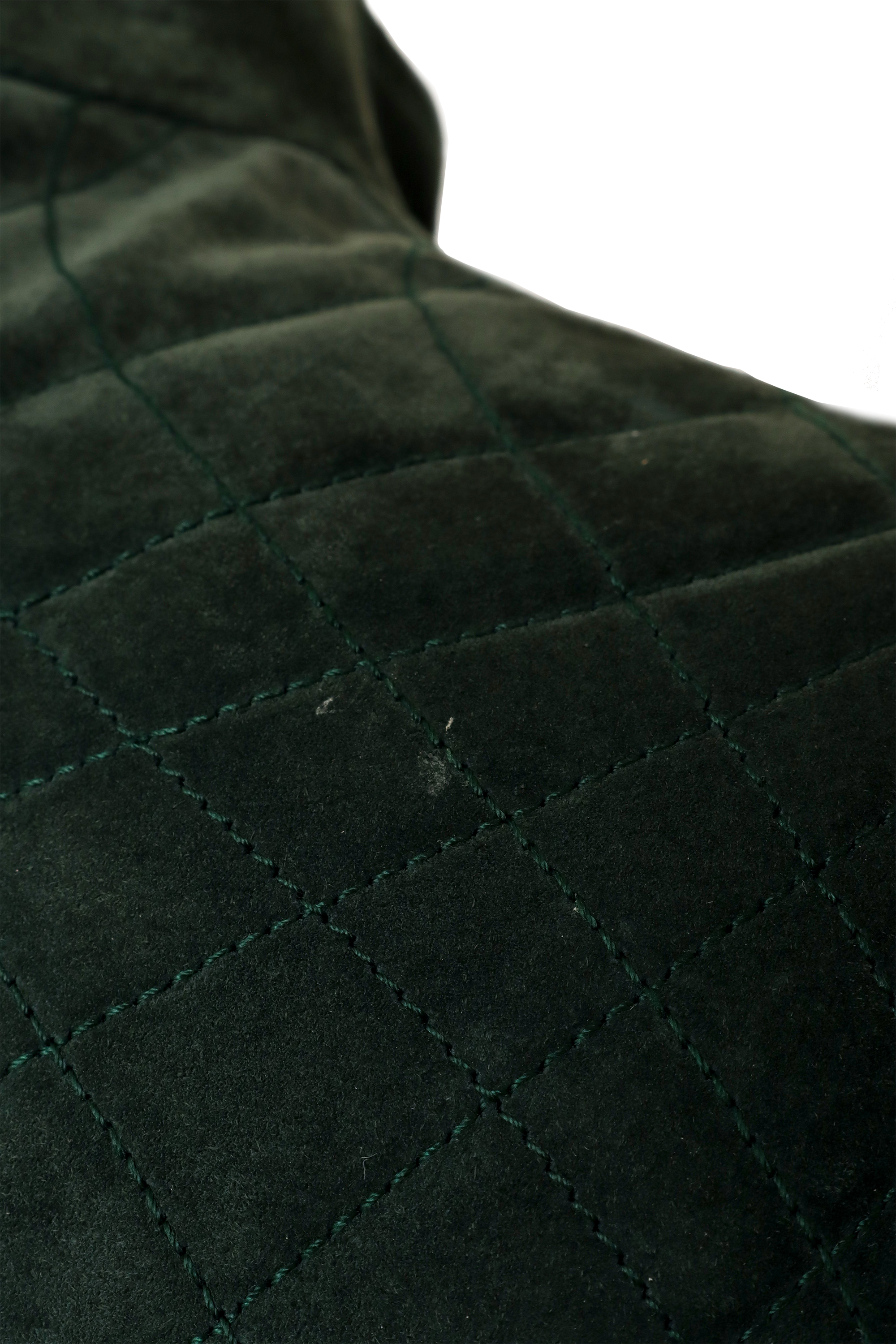 Quilted suede jacket by Gucci on mannequin scuff 2 @ Recess LA