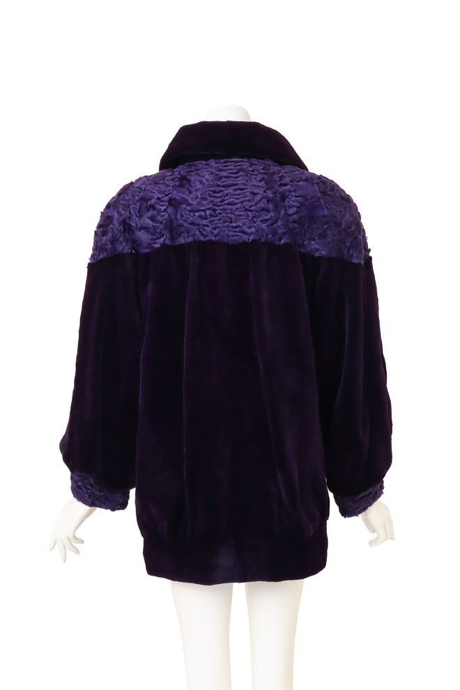 Vintage Dicker And Dicker Multi Fur Swing Coat back @ Recess LA 