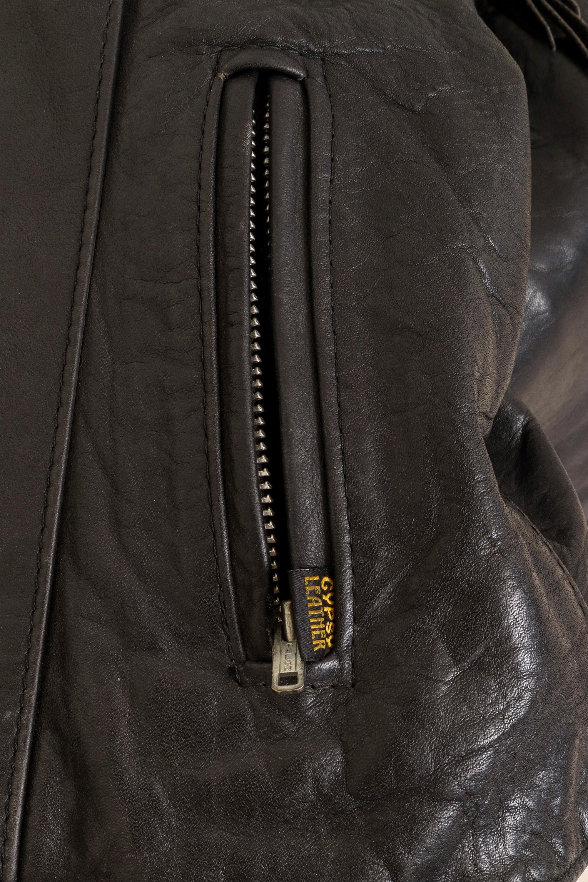 Vintage Fringe Leather Concho Jacket by Gypsy Leather pocket @ Recess LA