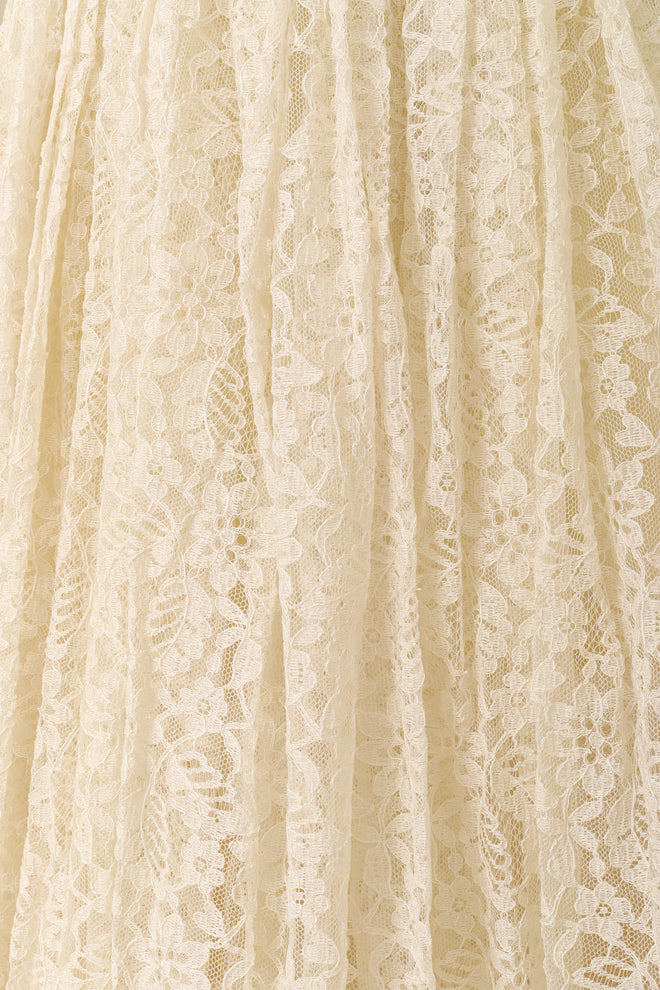 Lace Tea Length Wedding Dress fabric @ Recess LA
