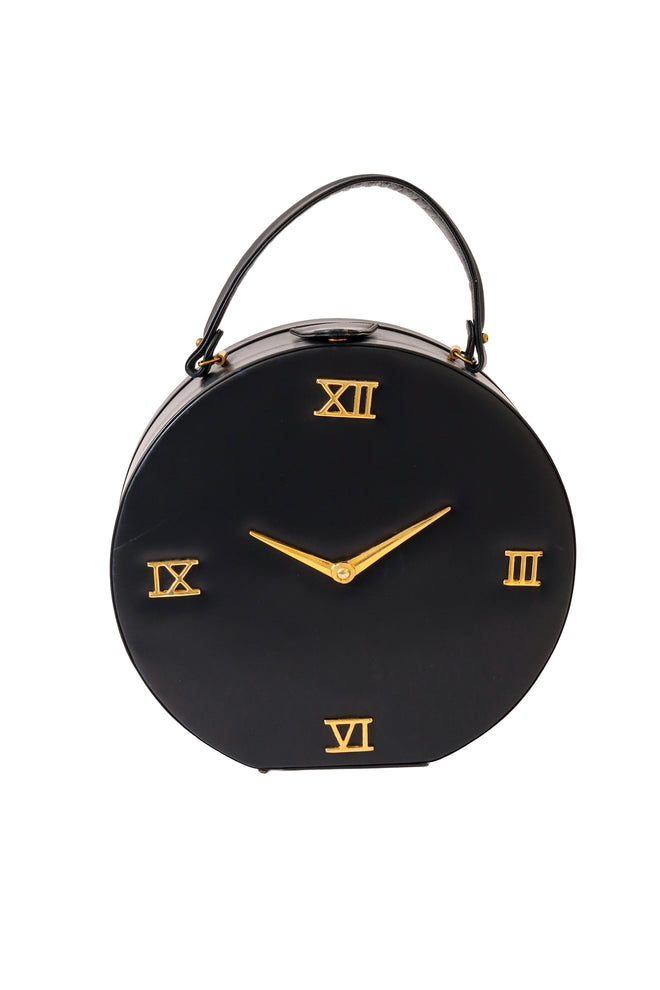 Circular Leather Clock Bag @ Recess LA 